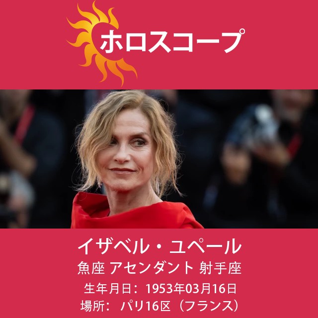 イザベル・ユペール:真の魚座アイコン