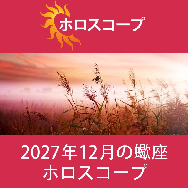 蠍座 2027年12月 星座月運